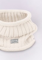 Kids ecru winter tube scarf
