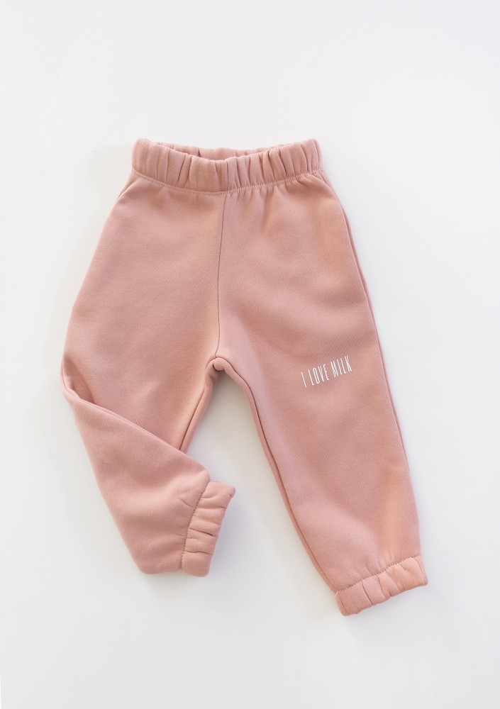 Powder pink kids sweatpants