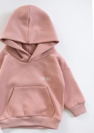 Powder pink kids hoodie