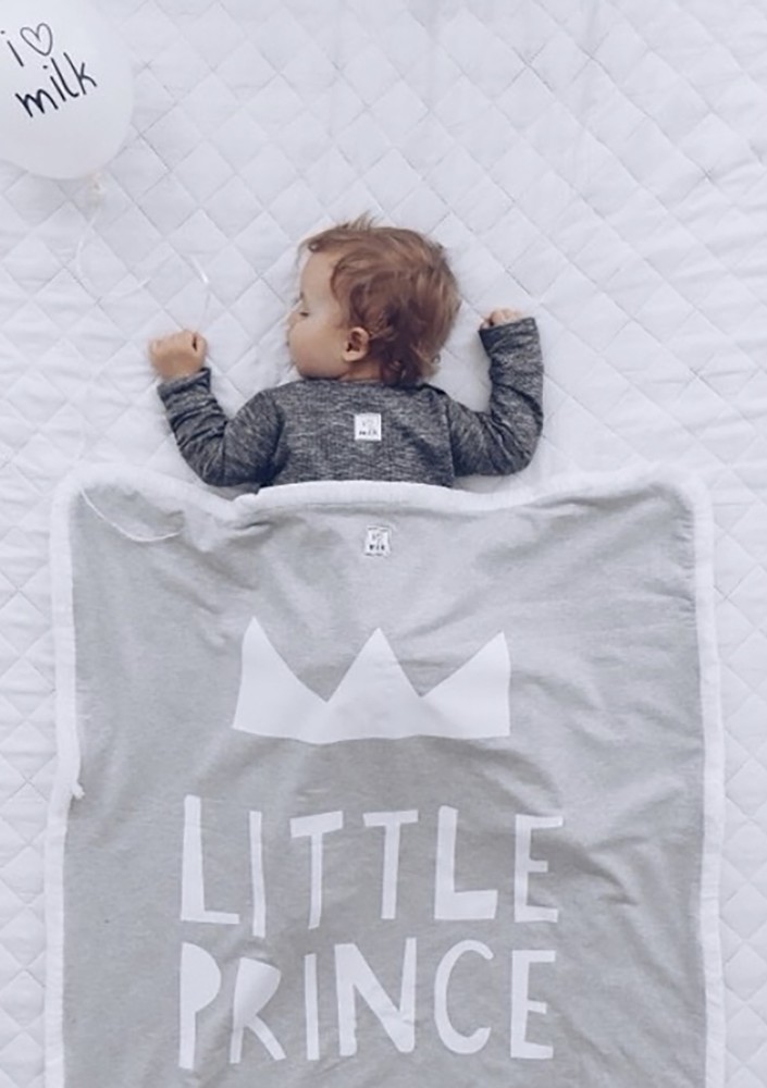 Melange grey blanket "little prince"