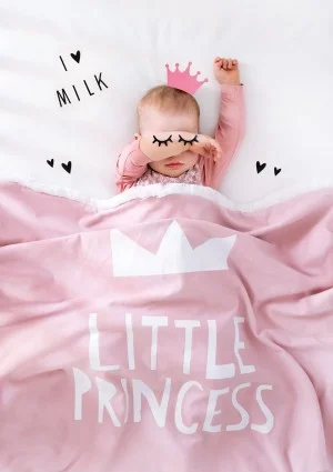 Powder pink blanket ,,little princess"