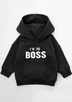 Black kids hoodie ''I'm the boss