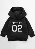 Black kids hoodie ''Brother 02