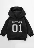 Black kids hoodie ''Brother 01