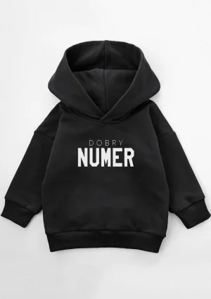 Black kids hoodie ''Dobry numer"