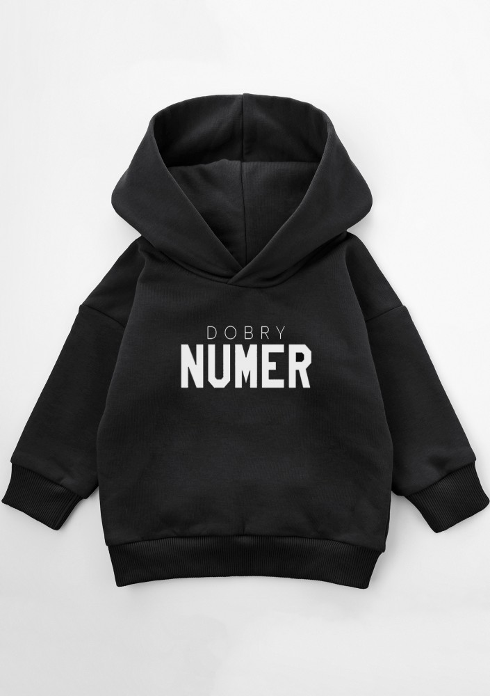 Black kids hoodie ''Dobry numer"