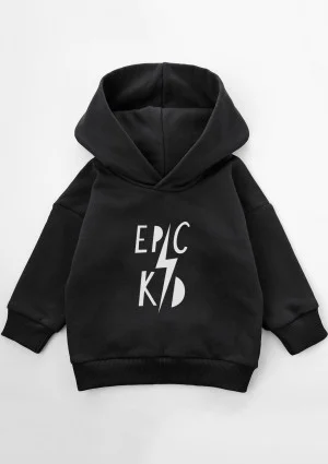 Black kids hoodie ''Epic kid"