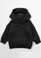 Kids black basic hoodie