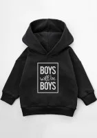 Kids black basic hoodie