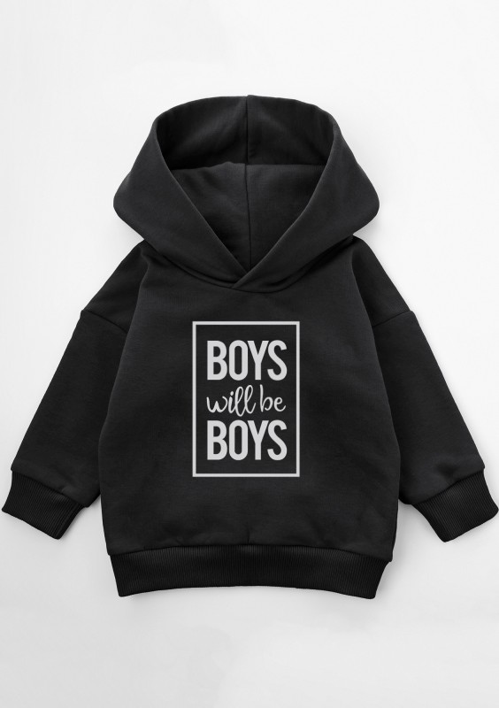 Bluza dziecięca z kapturem "Boys will..."
