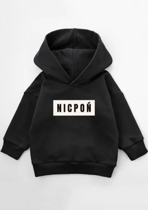 Kids black hoodie "Nicpoń"