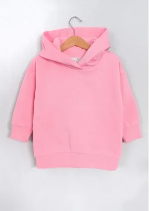 Kids pink basic hoodie