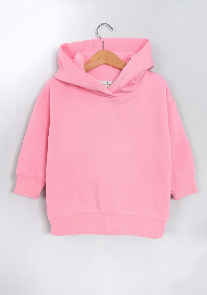 Kids pink basic hoodie