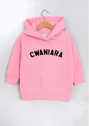 Kids pink hoodie "Cwaniara"