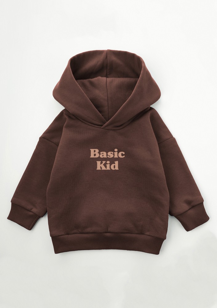 Kids brown hoodie "Basic kid"