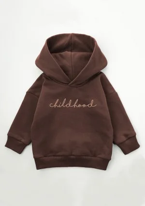 Kids brown hoodie "childhood"