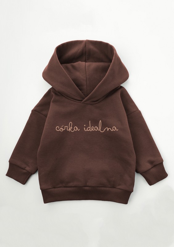 Kids brown hoodie "córka idealna"
