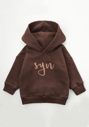 Kids brown hoodie "syn"