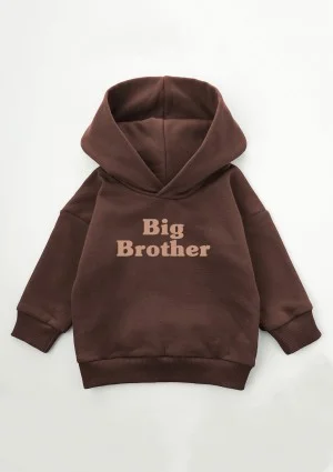 Kids brown hoodie "Big brother"