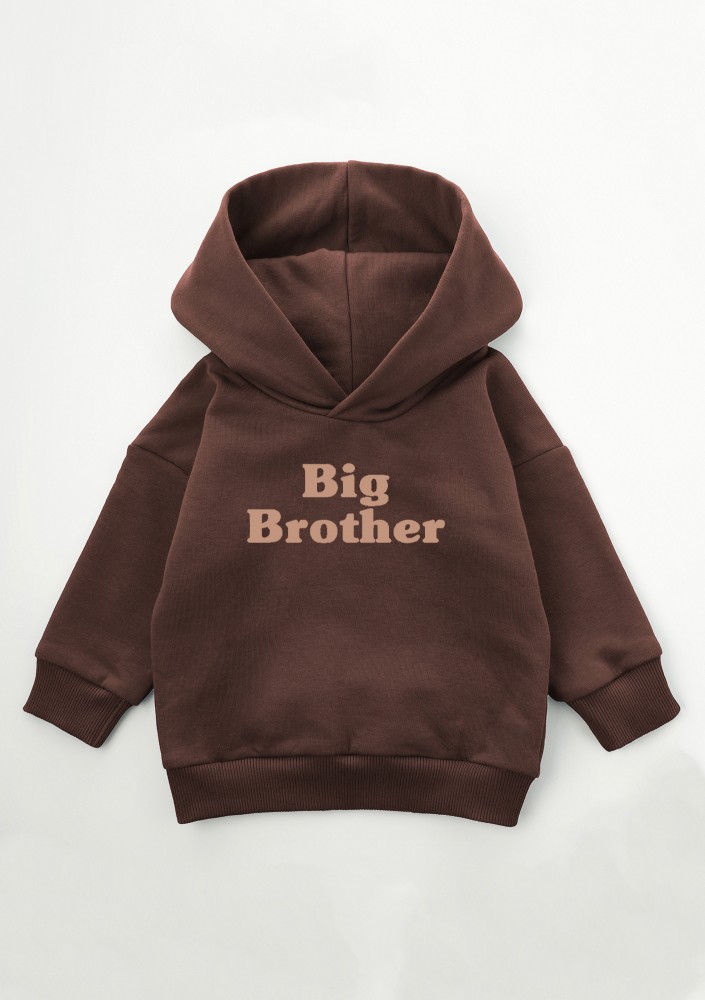 Kids brown hoodie "Big brother"