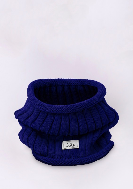 Kids winter cobalt blue tube scarf