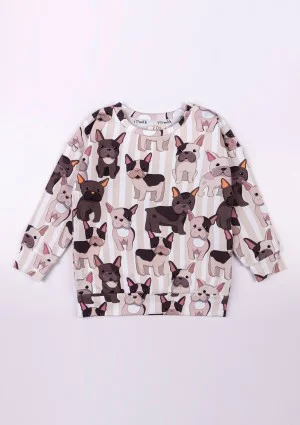 French dog printed kids sweatshirt