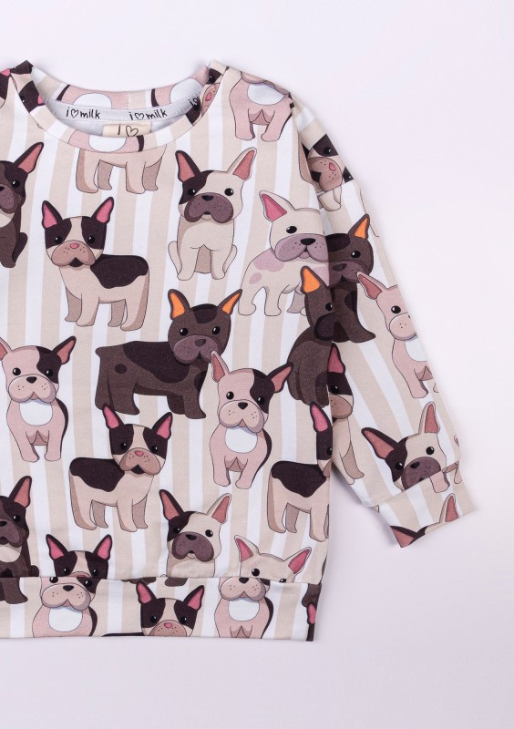 French dog printed kids sweatshirt