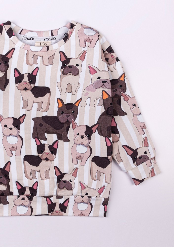French dog printed kids sweatshirt