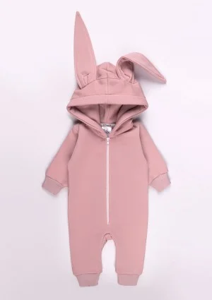 Onesie dziecięce rabbit pudrowy róż