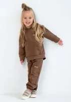 Pure - Bluza dziecięca z kapturem Choco Brown
