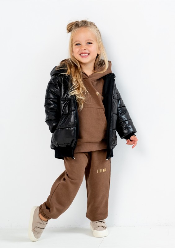 Bluza dziecięca z kapturem Choco Brown
