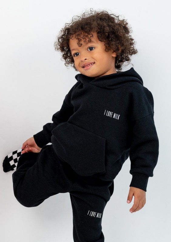 Bluza dziecięca z kapturem Black