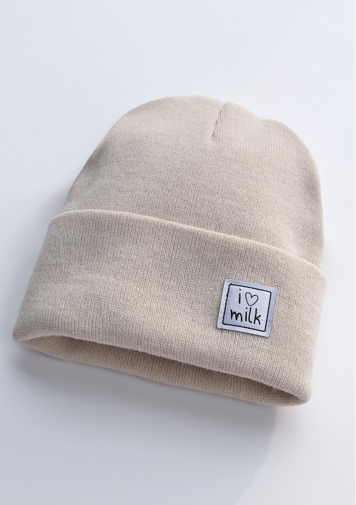 Beanie Czapka dziecięca zimowa Beżowa