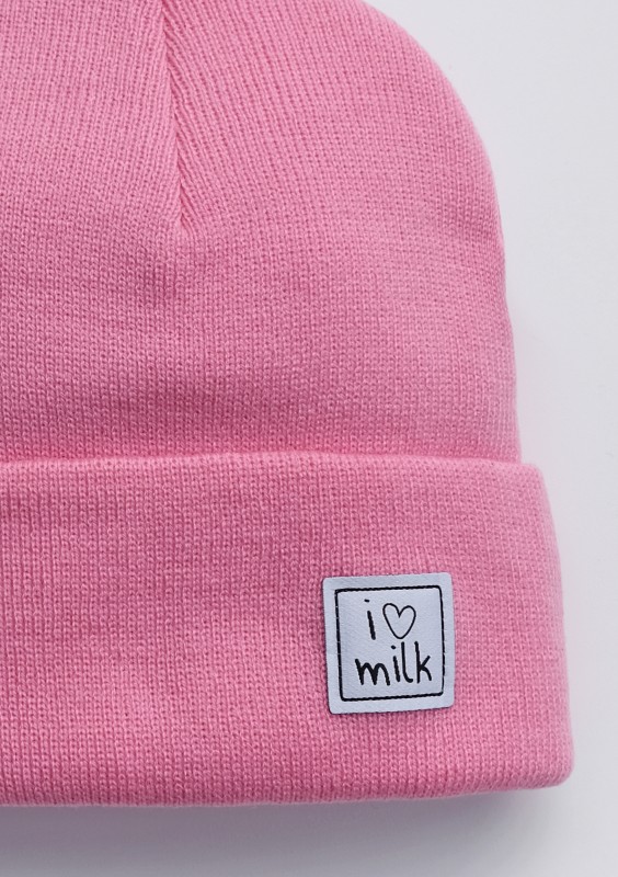 Winter pink kids beanie