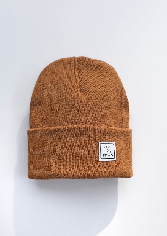 Winter caramel brown kids beanie
