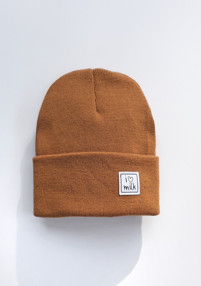 Winter caramel brown kids beanie