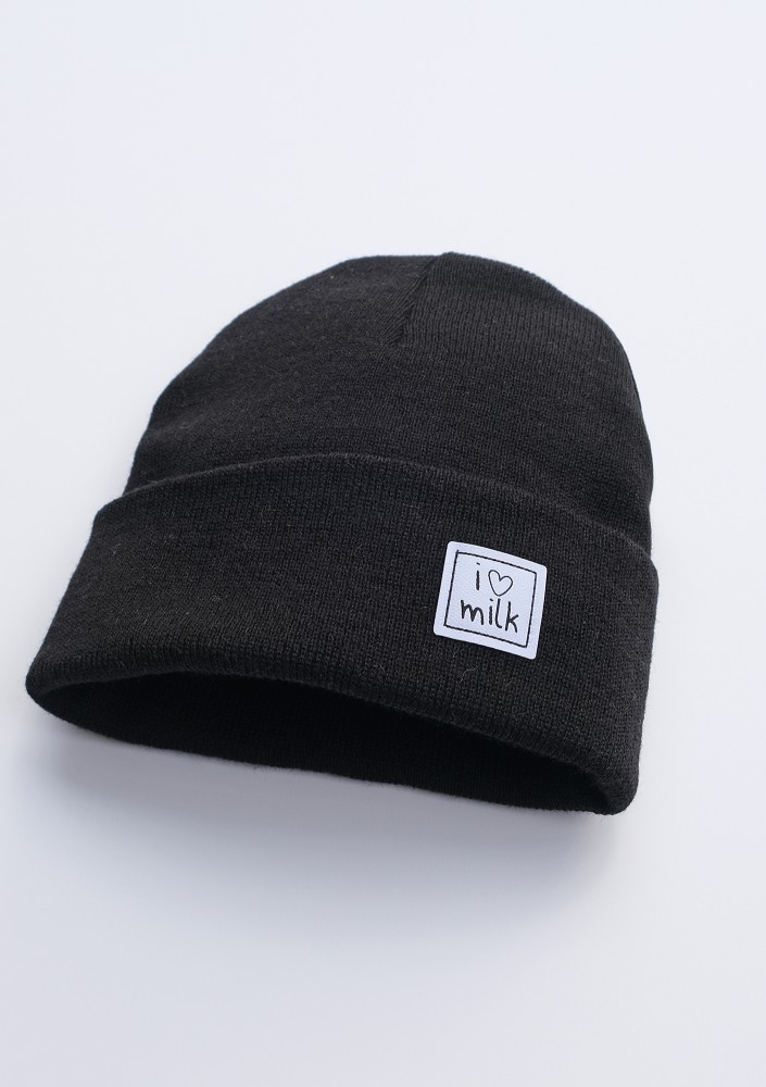 Winter black kids beanie