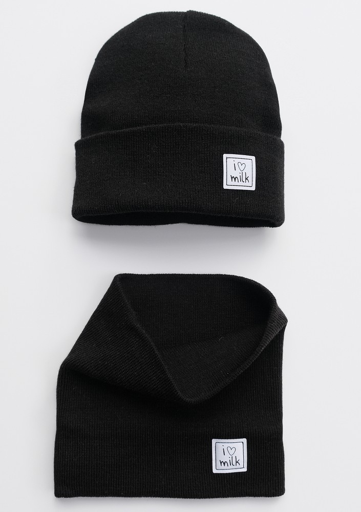 Beanie czapka dziecięca Czarna