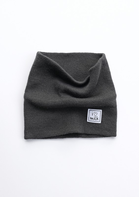 Knit pewter grey snood