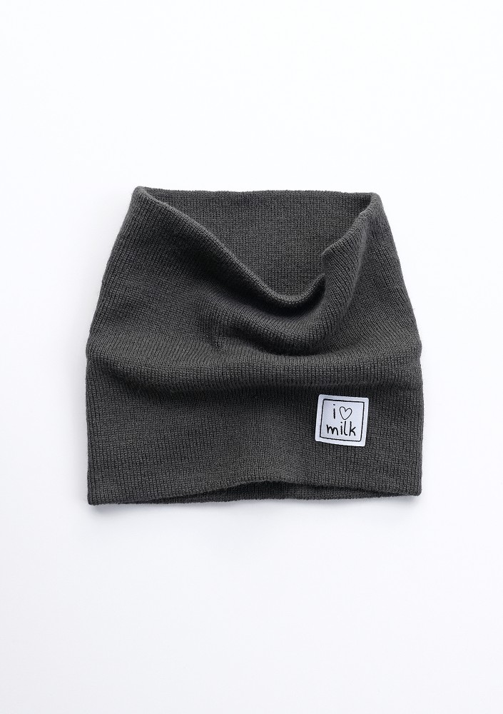 Knit pewter grey snood