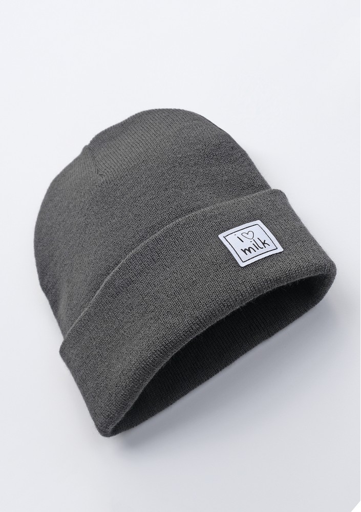 Winter pewter grey kids beanie