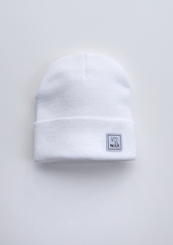 Winter white kids beanie