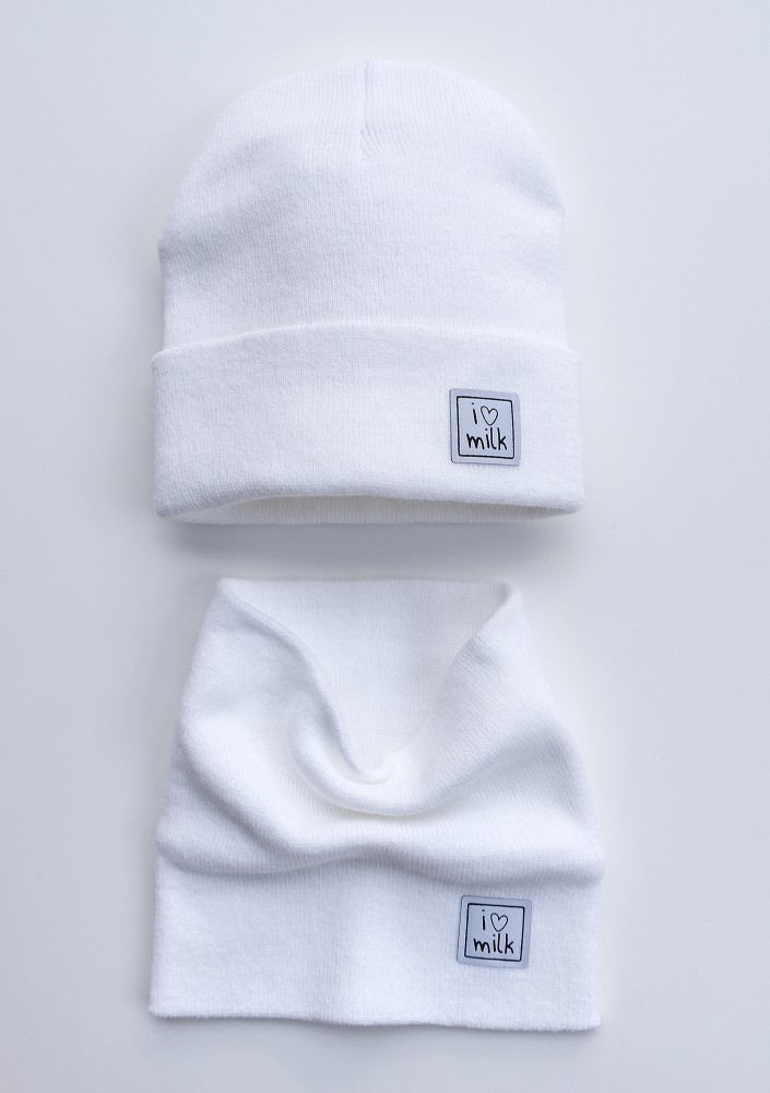 Winter white kids beanie