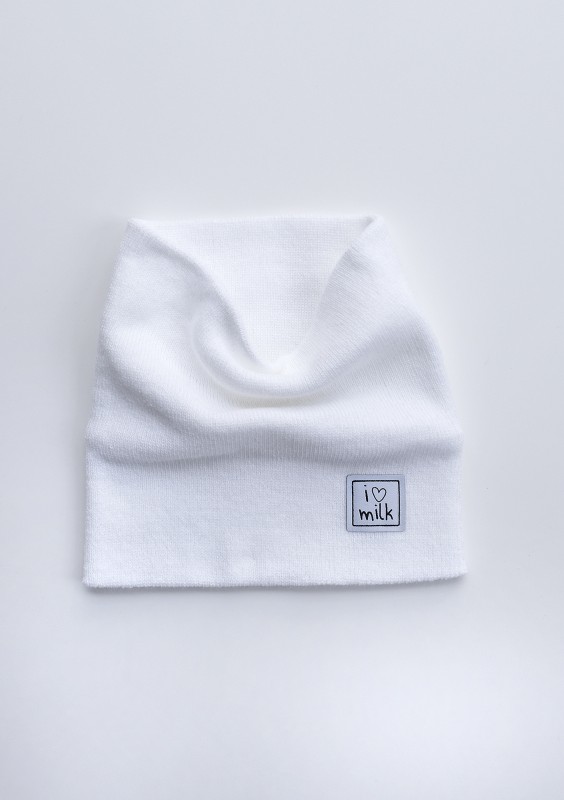 Knit white snood