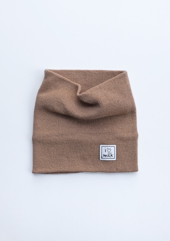 Knit coffee beige snood