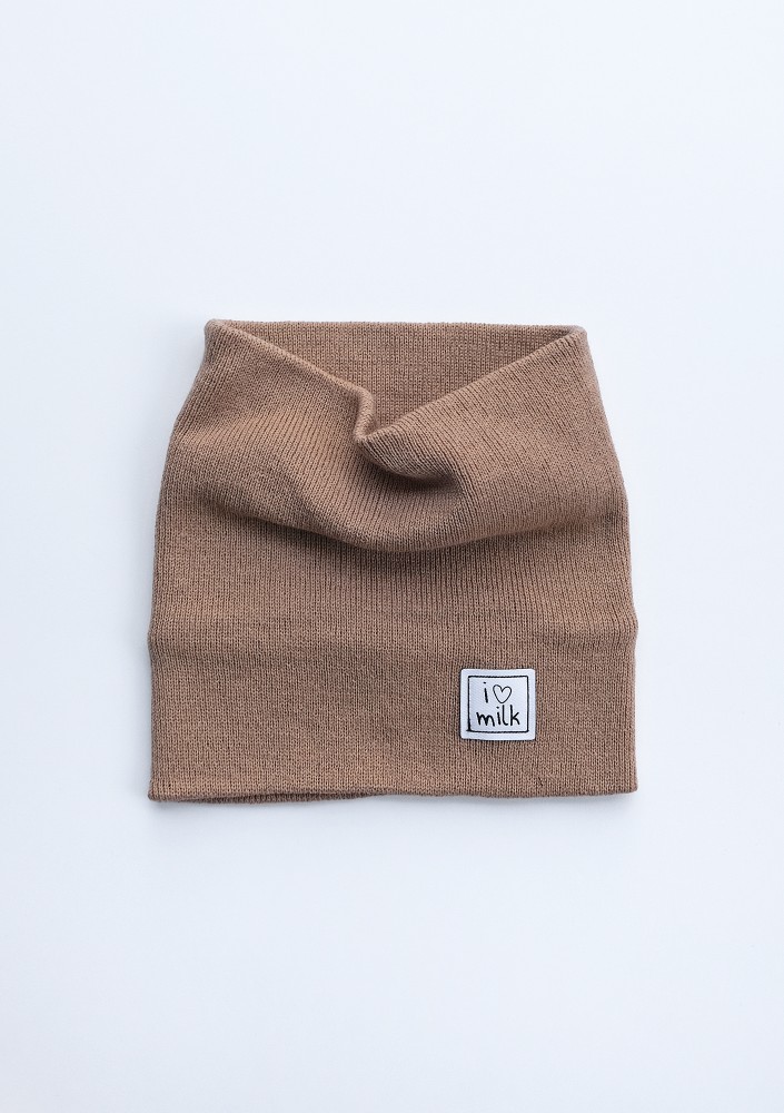 Knit coffee beige snood