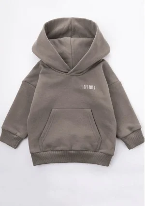 Pure - Bluza dziecięca z kapturem Simply Taupe