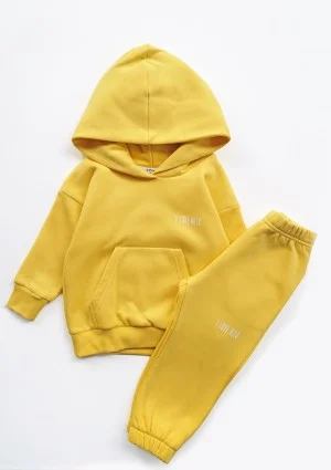 Pure - Bluza dziecięca z kapturem Sunny Yellow