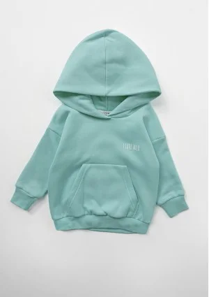 Pure - Bluza dziecięca z kapturem Aqua Blue