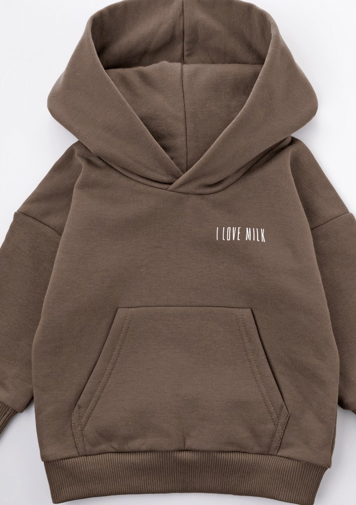 Pure - Bluza dziecięca z kapturem Savannah Tan